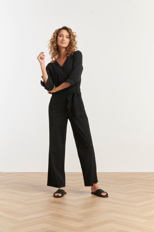 Smashed Lemon 25239 E Travel Quality Jumpsuit | Black