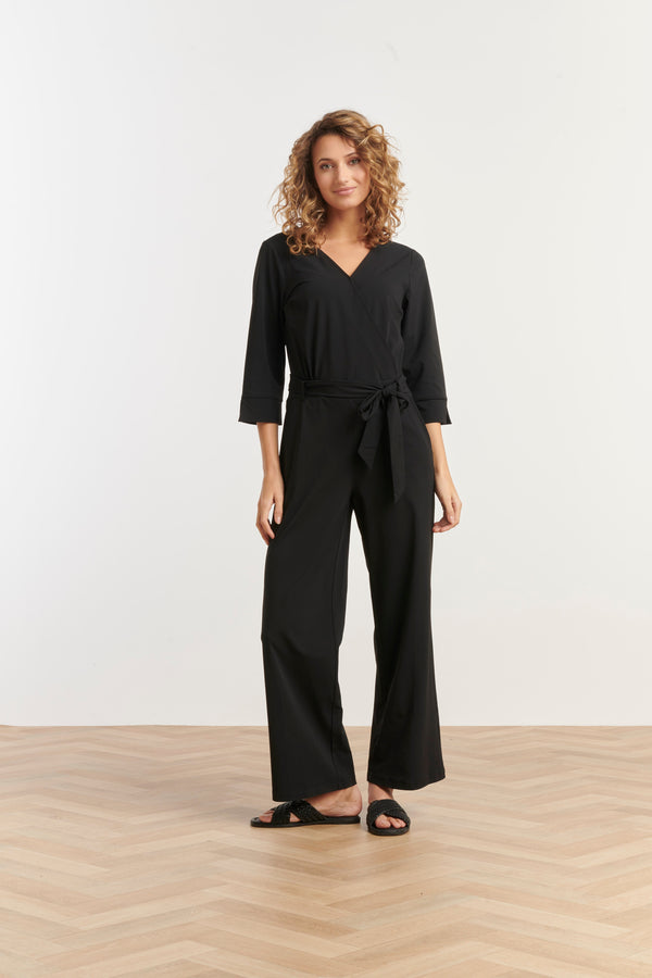 smashed lemon 25239 E Travel Quality Jumpsuit | Black