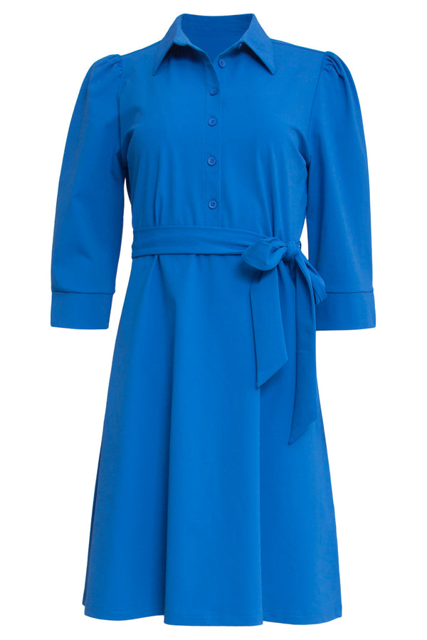 smashed lemon 25243 Cobalt Travel Kwaliteit Jurk | Cobalt Blue