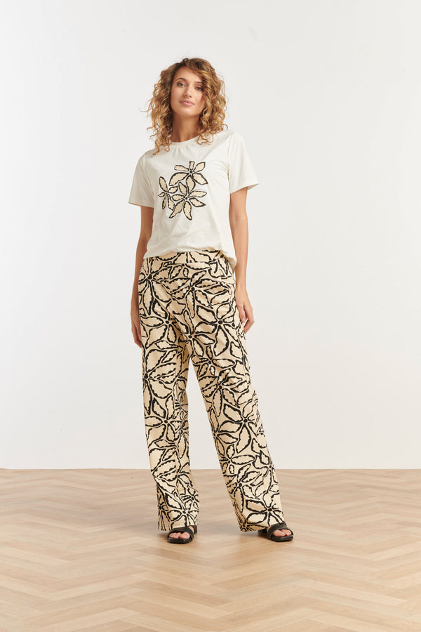 Smashed Lemon 25261 Te T-Shirt Met Bloemenprinttravelkwaliteit | White-Multicolour