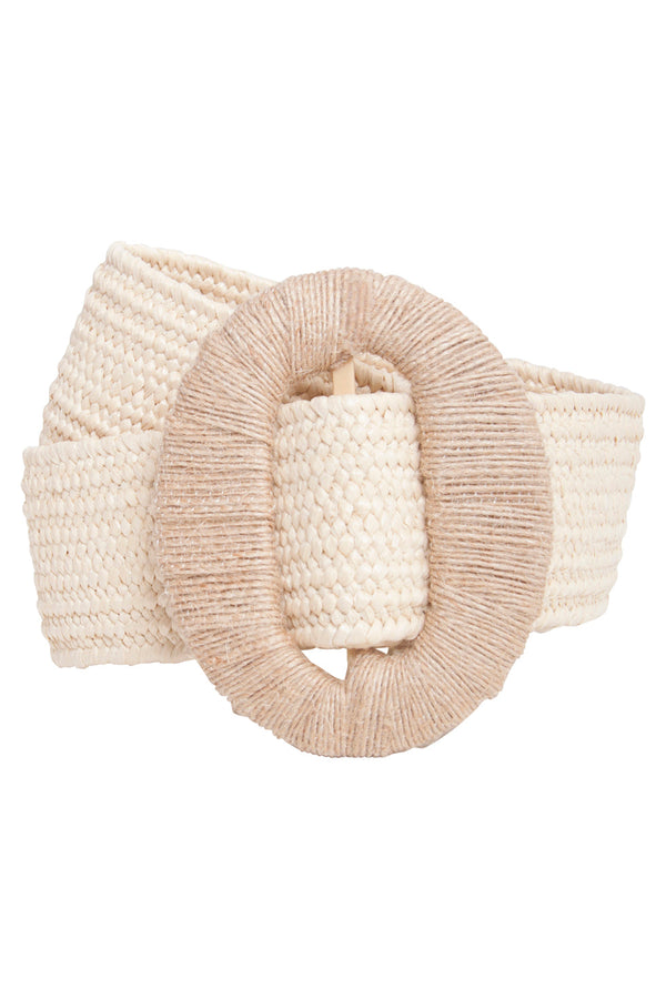 Smashed Lemon 53014 Stretchriem Met Ovale Gesp | Dark Sand