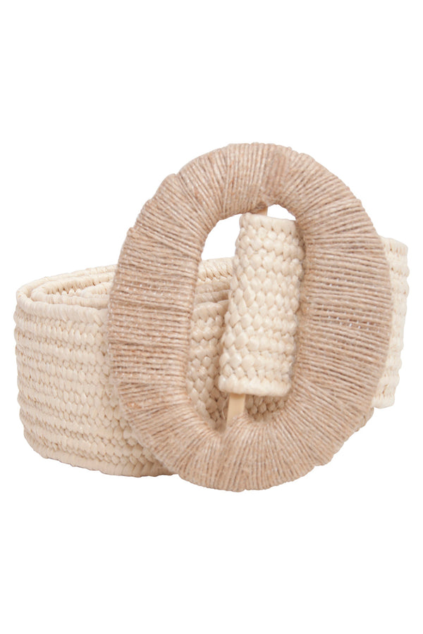 Smashed Lemon 53014 Stretchriem Met Ovale Gesp | Dark Sand