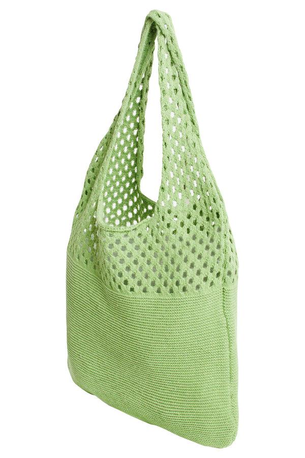 Smashed Lemon 56002 Dames Licht Schouder Gehaakte Tas | Soft Green