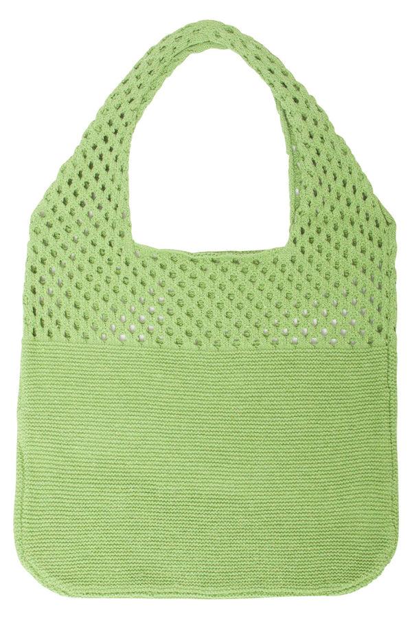 Smashed Lemon 56002 Dames Licht Schouder Gehaakte Tas | Soft Green