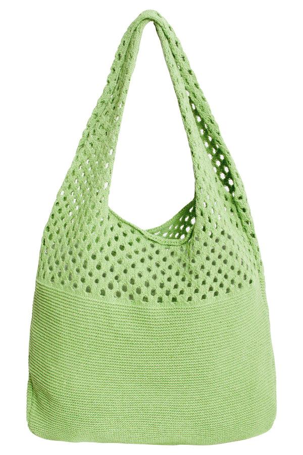 smashed lemon 56002 Dames Licht Schouder Gehaakte Tas | Soft Green