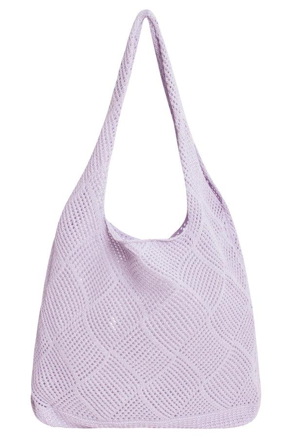 smashed lemon 56003 Dames Lavendel Schouder Gehaakte Tas | Lavender smashed lemon 56003 Dames Lavendel Schouder Gehaakte Tas | Lavender
