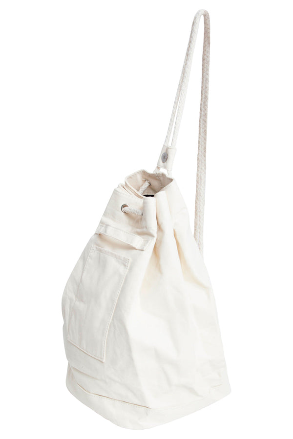 Smashed Lemon 56009 Canvas Rugzak - Met Touwbandjestrekkoordsluiting | White