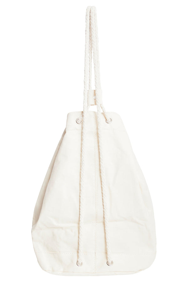 Smashed Lemon 56009 Canvas Rugzak - Met Touwbandjestrekkoordsluiting | White