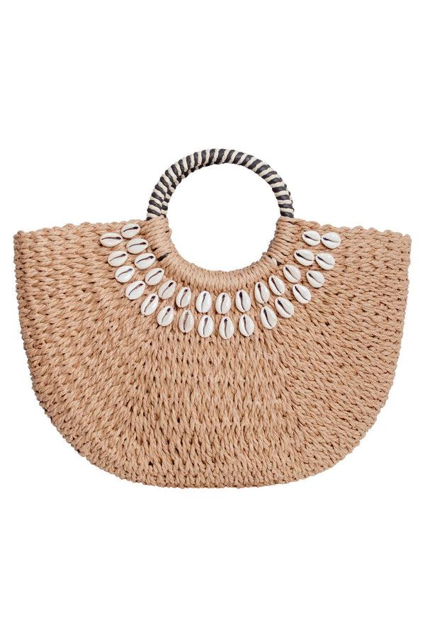 smashed lemon 56028 Strandtas - Donker Met Schelpenborduursel | Dark Sand smashed lemon 56028 Strandtas - Donker Met Schelpenborduursel | Dark Sand