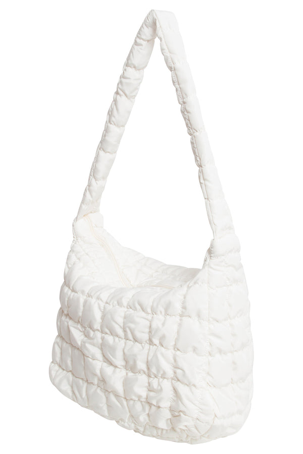 Smashed Lemon 56031 Mashed Lemon Grote Crossbody Tas - Crème Met Geruite Gestikte Structuur | Creme