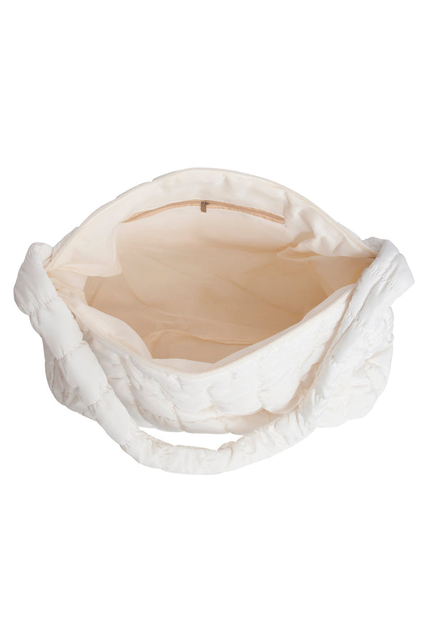 Smashed Lemon 56031 Mashed Lemon Grote Crossbody Tas - Crème Met Geruite Gestikte Structuur | Creme