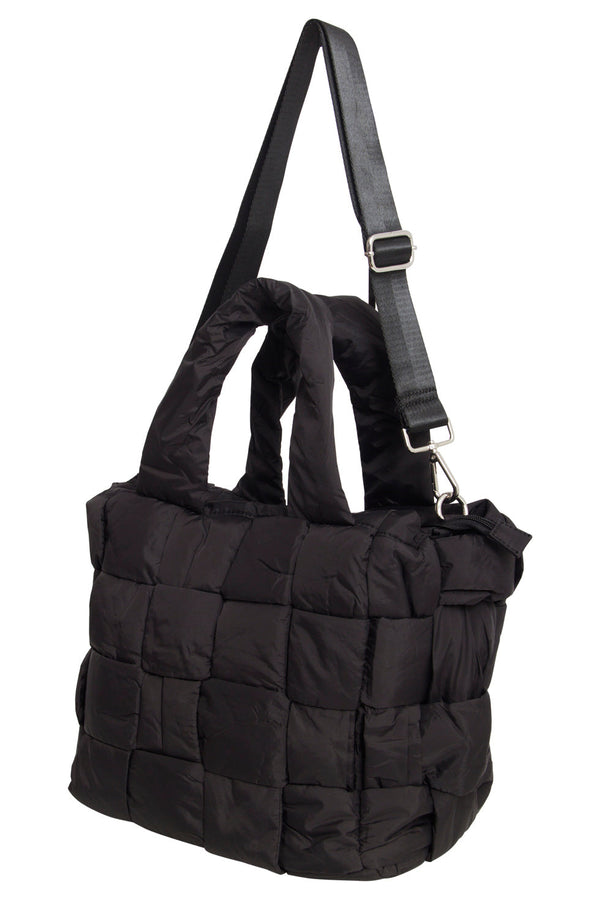 Smashed Lemon 56033 Grote Shopper Schoudertas - Met Gewatteerde Structuur | Black