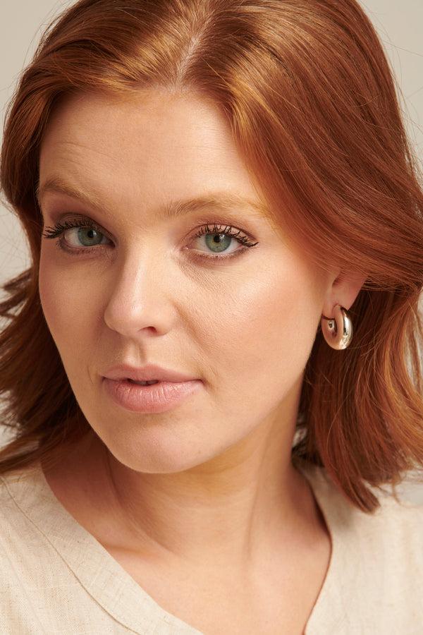 smashed lemon 60004 En Chunky Hoepel Oorbellen | Silver