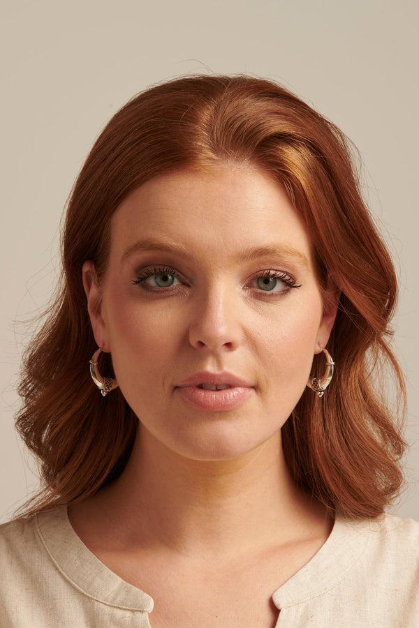 Smashed Lemon 60007 En Boho Hoepel Oorbellen | Silver