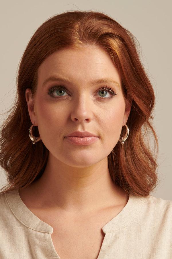 Smashed Lemon 60007 En Boho Hoepel Oorbellen | Silver