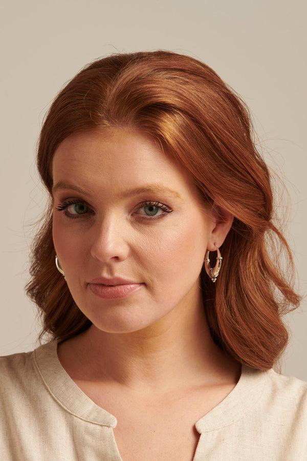 Smashed Lemon 60007 En Boho Hoepel Oorbellen | Silver