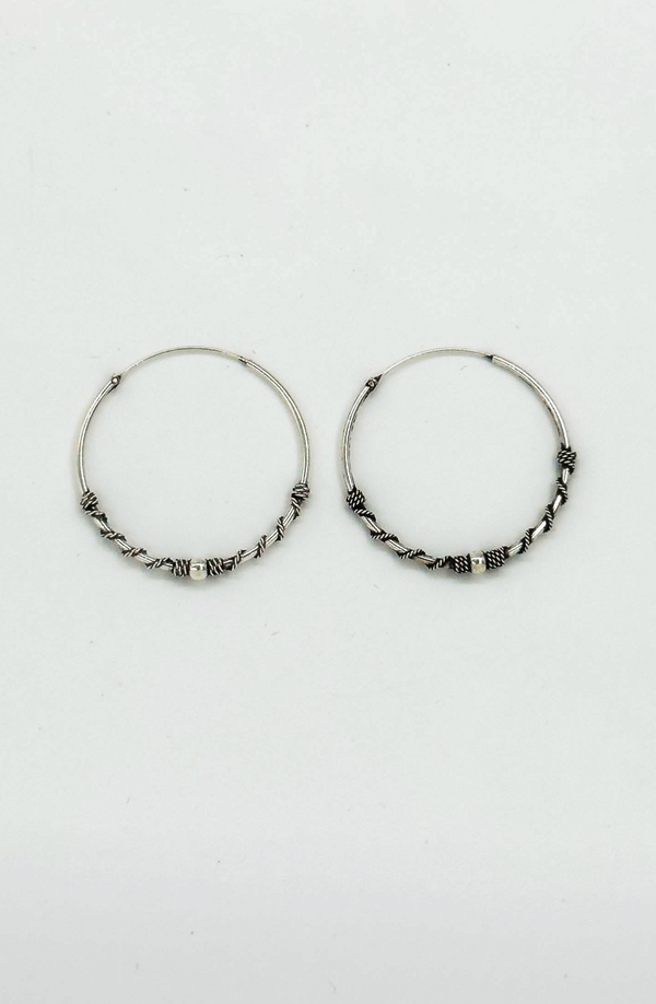 Smashed Lemon 60025 Kleine En Bohemian Hoepel Oorbellen | Silver