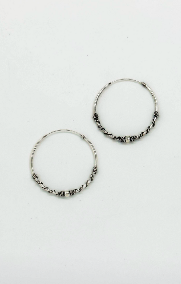 Smashed Lemon 60025 Kleine En Bohemian Hoepel Oorbellen | Silver