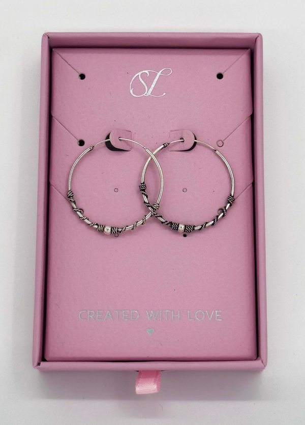 smashed lemon 60025 Kleine En Bohemian Hoepel Oorbellen | Silver