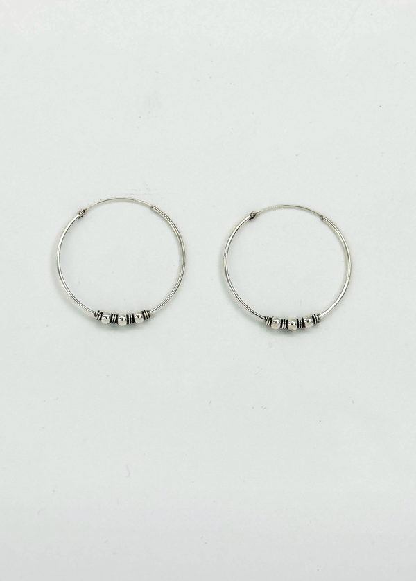 Smashed Lemon 60030 Kleine En Bohemian Hoepel Oorbellen | Silver