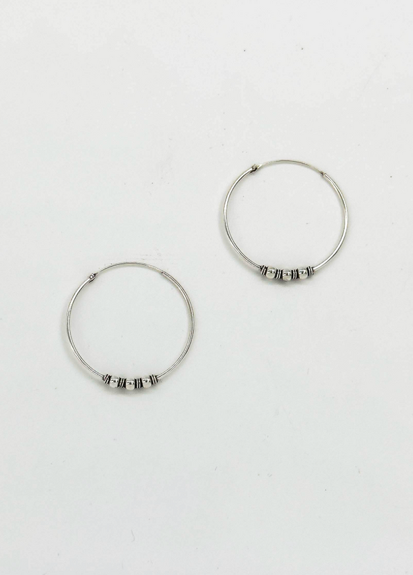 Smashed Lemon 60030 Kleine En Bohemian Hoepel Oorbellen | Silver