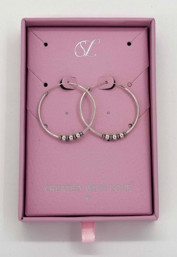 smashed lemon 60030 Kleine En Bohemian Hoepel Oorbellen | Silver