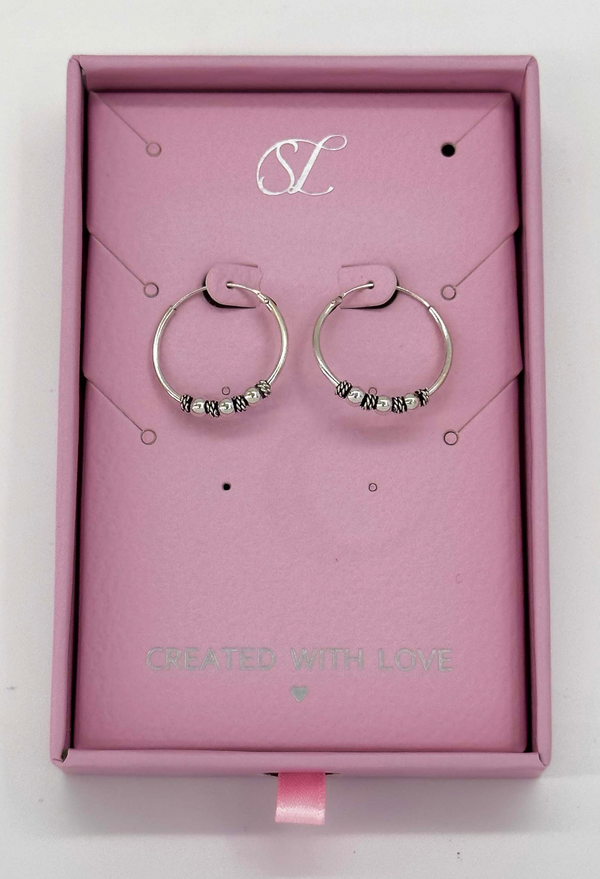 smashed lemon 60031 Kleine En Bohemian Hoepel Oorbellen | Silver