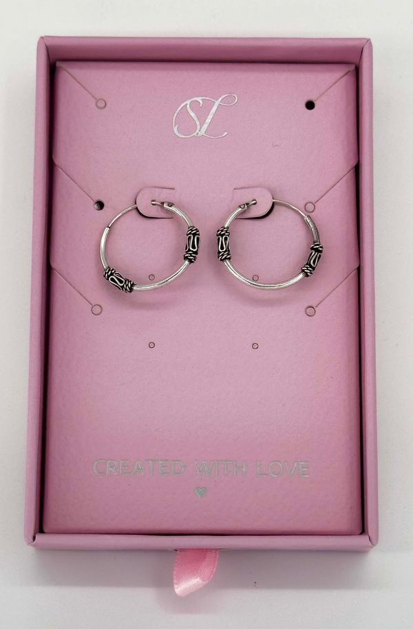 smashed lemon 60034 Kleine En Bohemian Hoepel Oorbellen | Silver