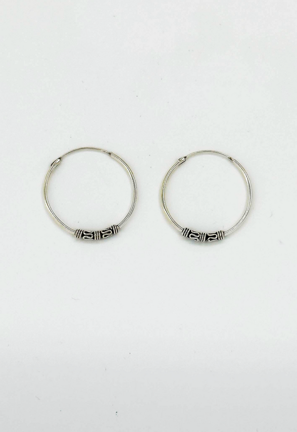 Smashed Lemon 60035 Kleine En Bohemian Hoepel Oorbellen | Silver