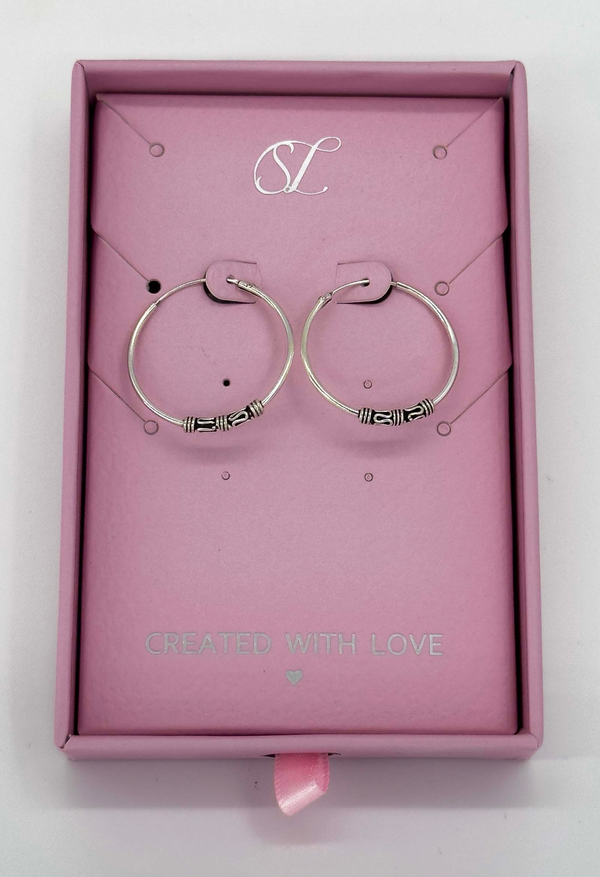 smashed lemon 60035 Kleine En Bohemian Hoepel Oorbellen | Silver