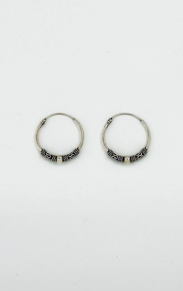 Smashed Lemon 60036 Kleine En Bohemian Hoepel Oorbellen | Silver