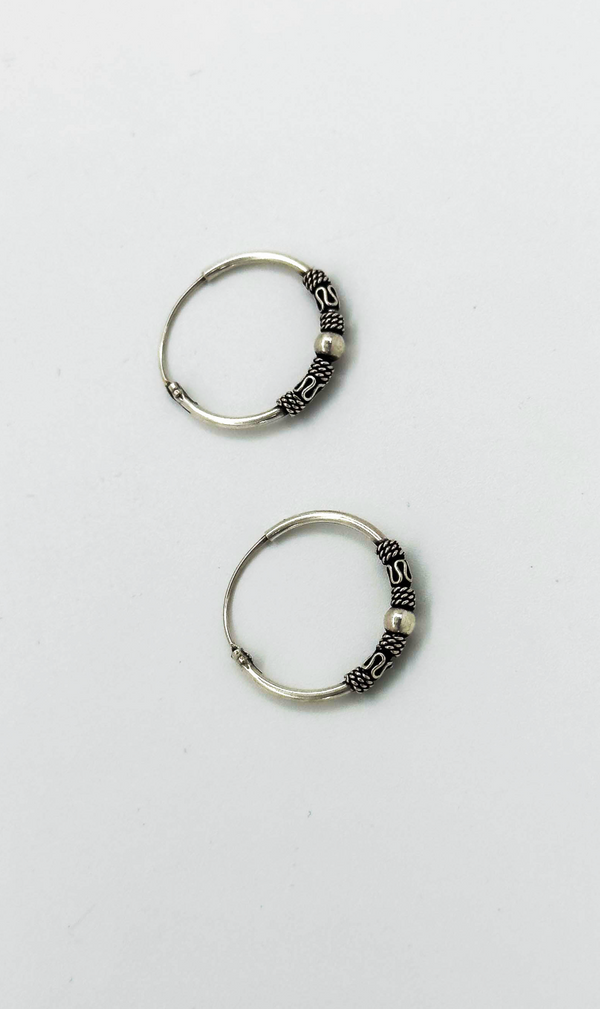 Smashed Lemon 60036 Kleine En Bohemian Hoepel Oorbellen | Silver