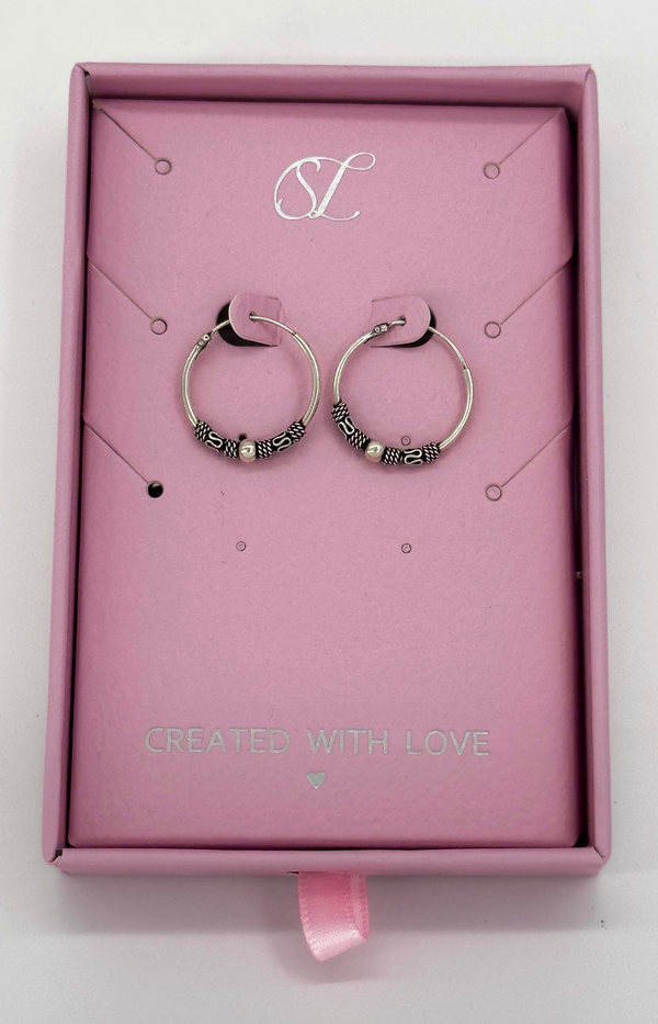 smashed lemon 60036 Kleine En Bohemian Hoepel Oorbellen | Silver