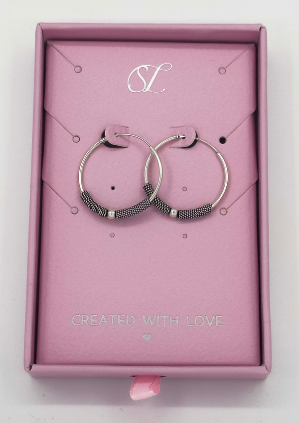 smashed lemon 60037 Kleine En Bohemian Hoepel Oorbellen | Silver