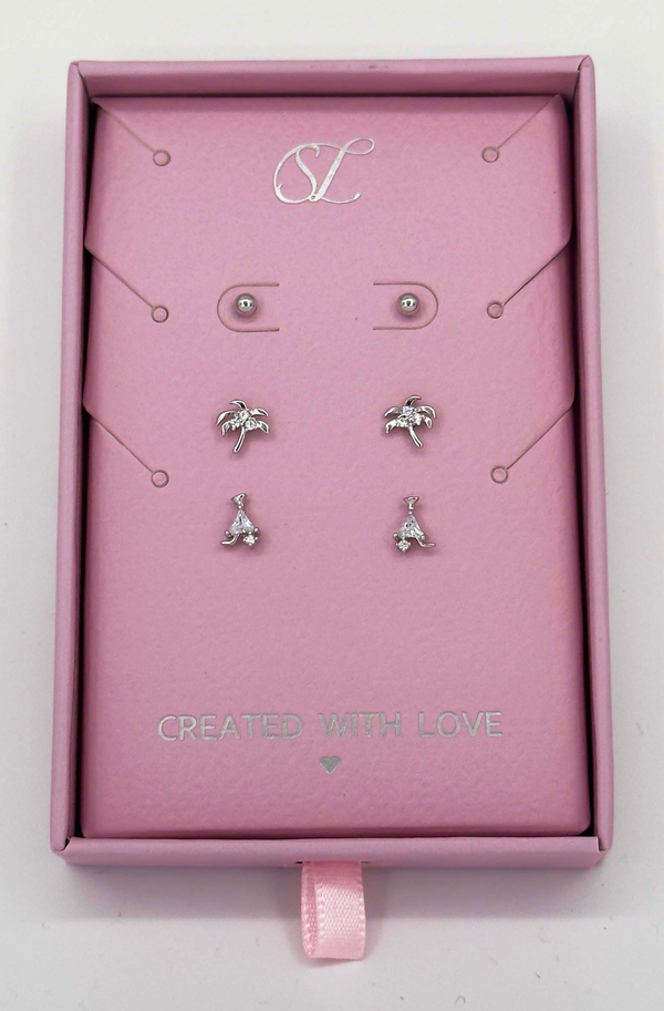 smashed lemon 60043 Set Van 925 En Oorknopjes Met Zirkoon Kristallen | Silver