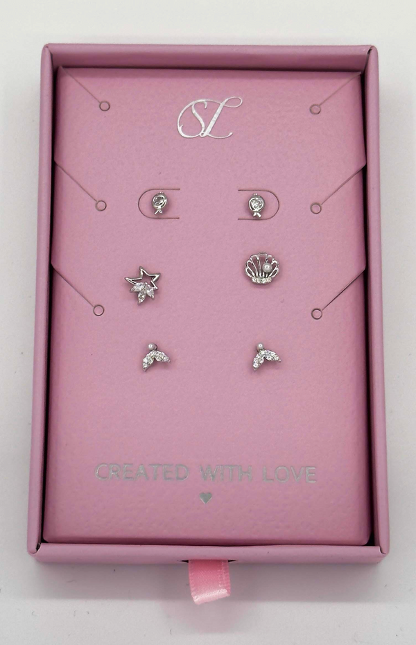 smashed lemon 60046 Set Van 925 En Oorknopjes Met Zirkoon Kristallen | Silver