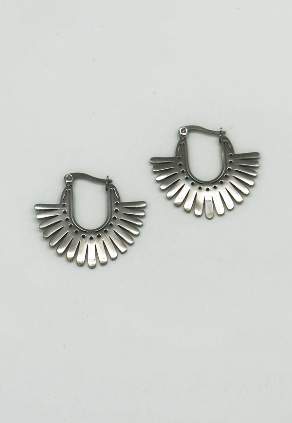 Smashed Lemon 60061 En Boho Roestvrijstalen Oorbellen | Silver