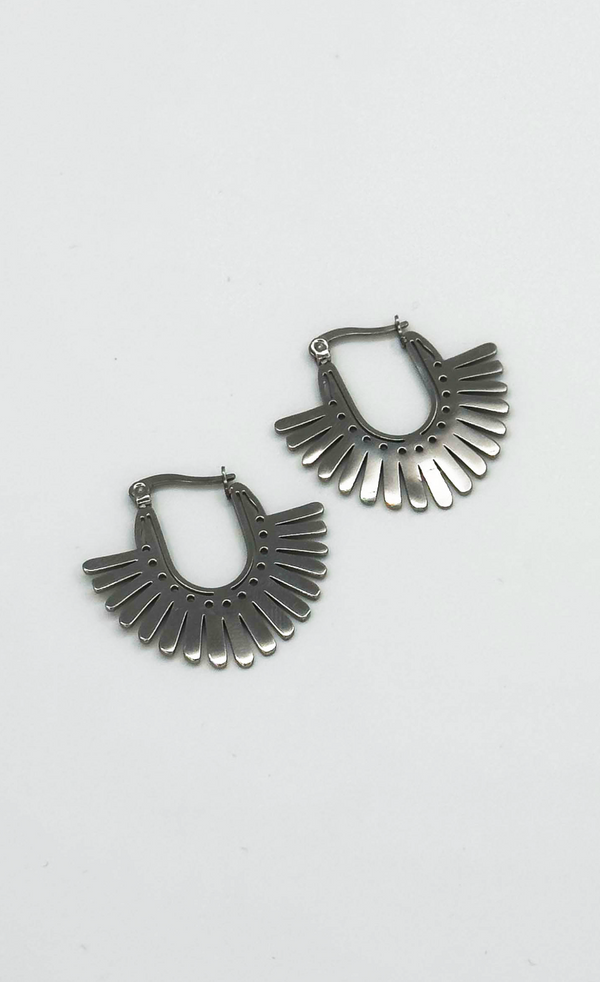 Smashed Lemon 60061 En Boho Roestvrijstalen Oorbellen | Silver