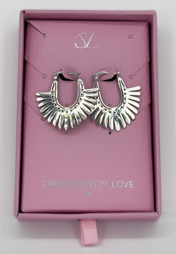 smashed lemon 60061 En Boho Roestvrijstalen Oorbellen | Silver