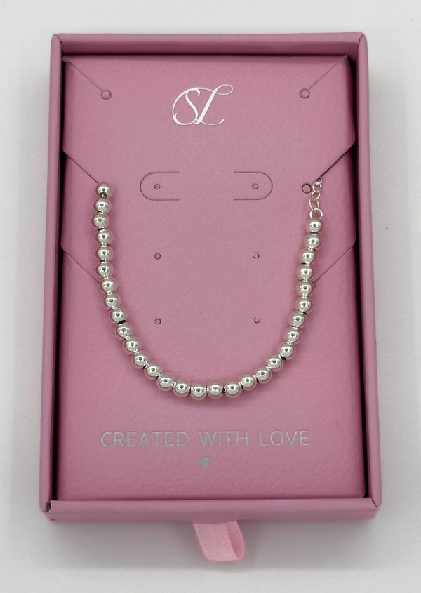 smashed lemon 62001 Dunne En Polsband Met Delicate En Kralen | Silver