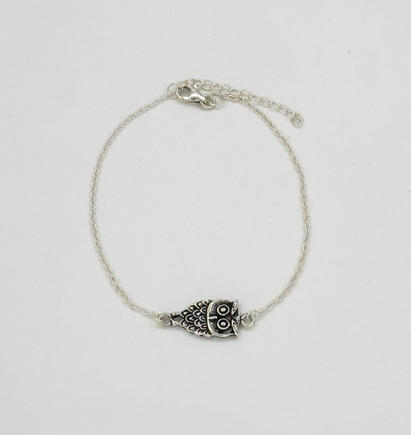 Smashed Lemon 62003 En Polsband Met Uilvormige Kraal | Silver