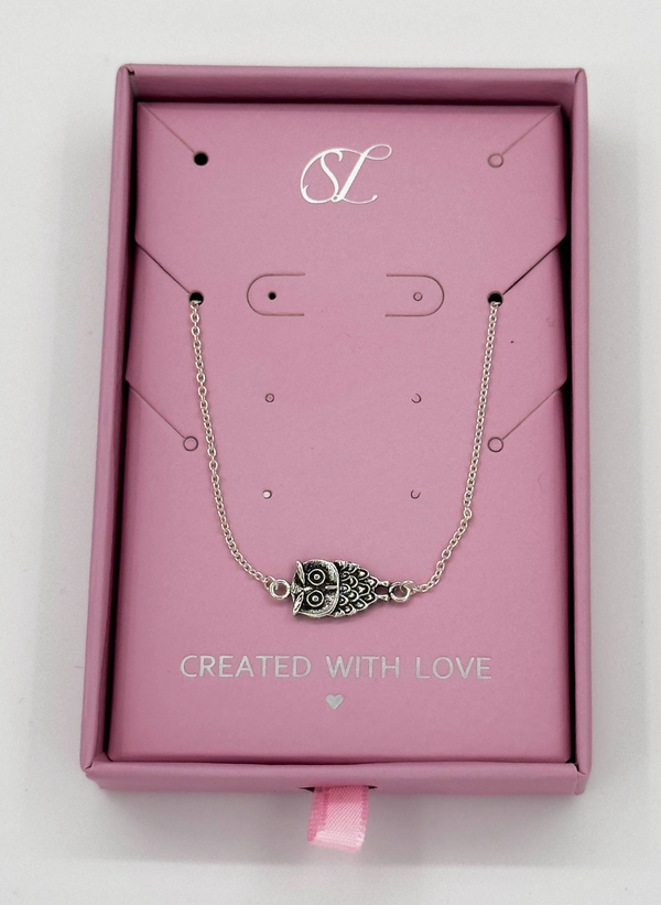 smashed lemon 62003 En Polsband Met Uilvormige Kraal | Silver