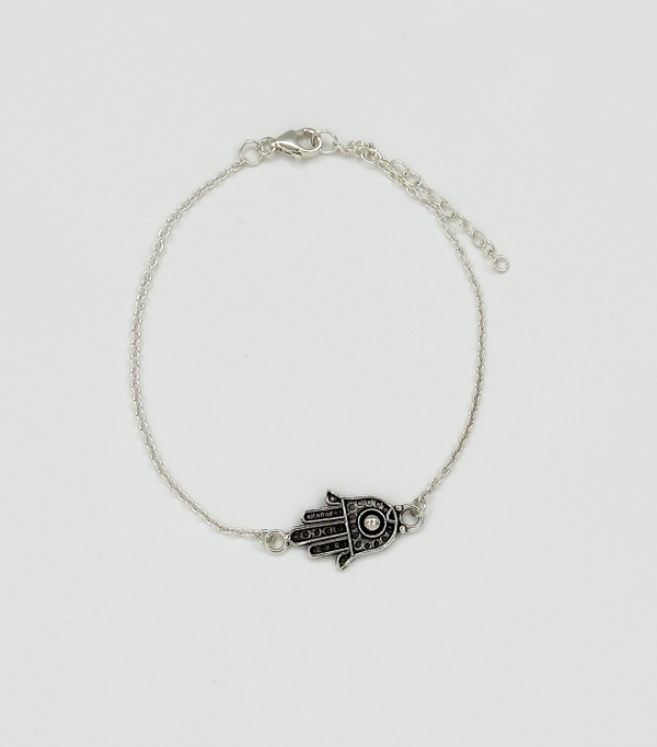 Smashed Lemon 62004 En Polsband Met Hamsa Hand Kraal | Silver