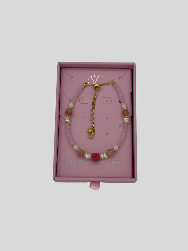 Smashed Lemon 62015 Elastische Armband Met Echte Natuurlijke Kwartsstenen | Muticolour