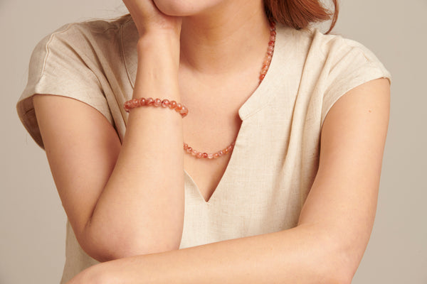 Smashed Lemon 62030 Tangerine Quartz Kralenarmband | Brique