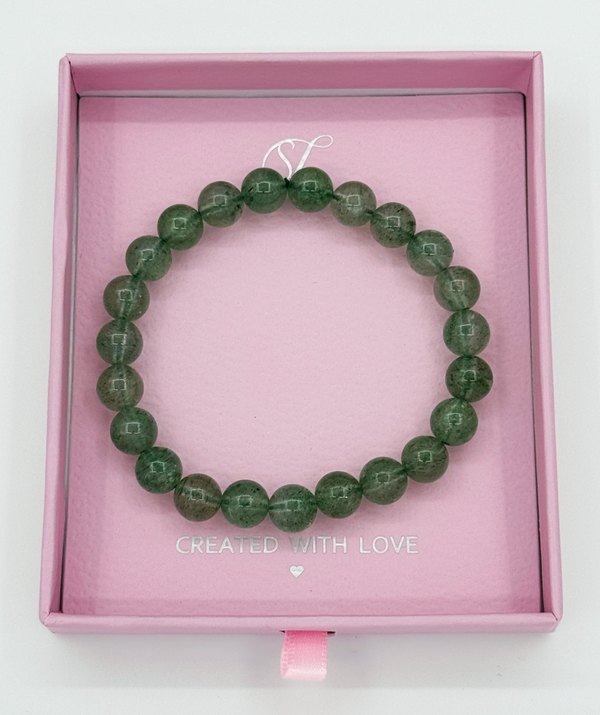 smashed lemon 62032 Licht Quartz Kralenarmband | Soft Green