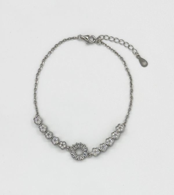 Smashed Lemon 62038 En Armband Met Bloemkralenzirkoon Kristallen | Silver