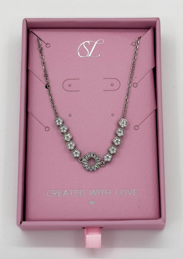 smashed lemon 62038 En Armband Met Bloemkralenzirkoon Kristallen | Silver