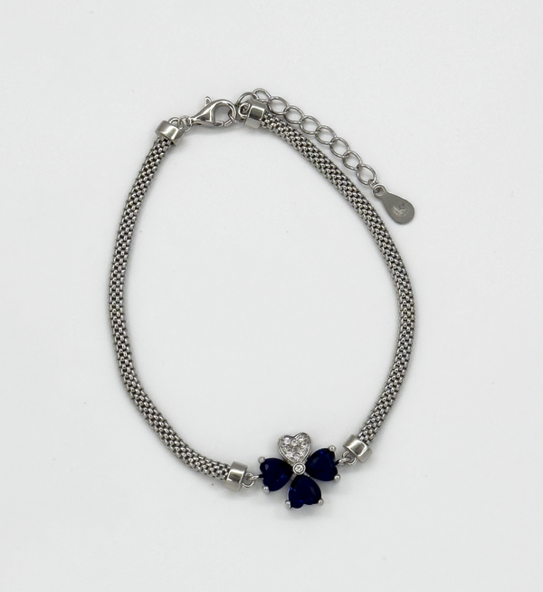 Smashed Lemon 62041 En Armband Met Klaver Hangerburma Zirkoon | Silver