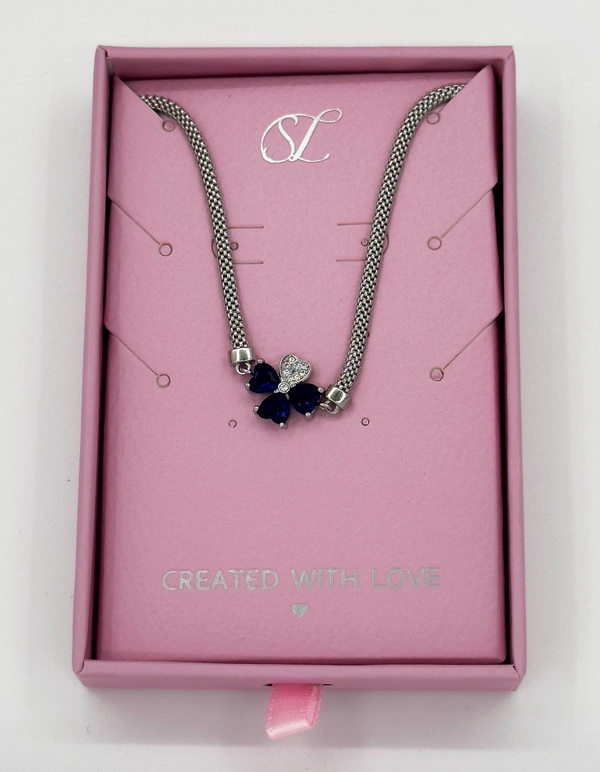 smashed lemon 62041 En Armband Met Klaver Hangerburma Zirkoon | Silver